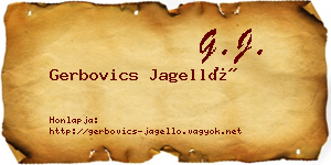 Gerbovics Jagelló névjegykártya